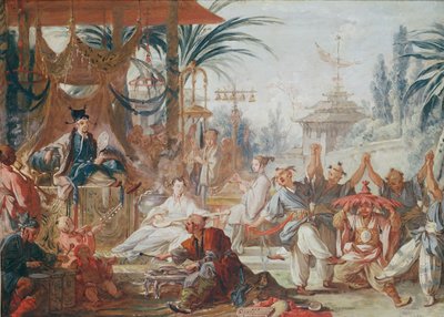Chinoiseries: Danza cinese (studio preparatorio per un arazzo), c.1742 da François Boucher